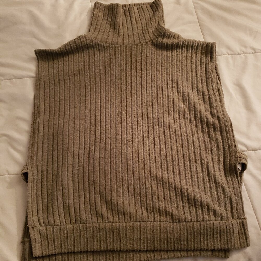 Ultra Soft Open-Side Turtle Neck Sweater